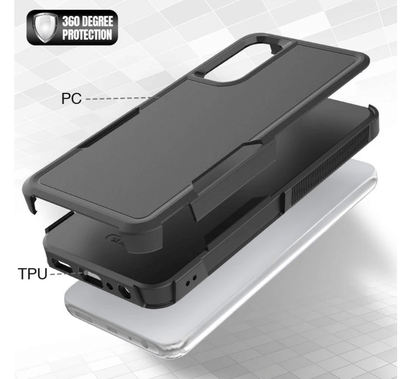 Samsung Galaxy A05 Dual Layer Armor Hard Case – Black