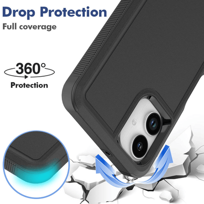 Samsung Galaxy A06 4G Dual Layer Armor Hard Case – Black