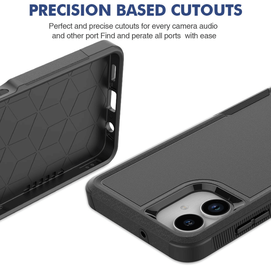 Samsung Galaxy A06 4G Dual Layer Armor Hard Case – Black