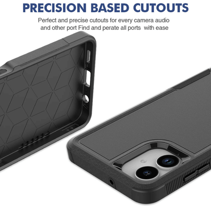 Samsung Galaxy A06 4G Dual Layer Armor Hard Case – Black