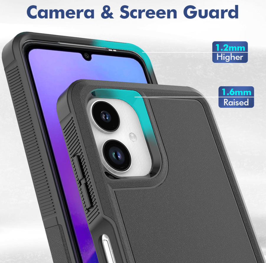 Samsung Galaxy A06 4G Dual Layer Armor Hard Case – Black
