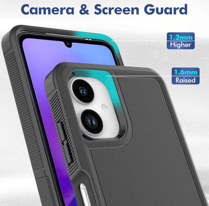 Samsung Galaxy A06 4G Dual Layer Armor Hard Case – Black