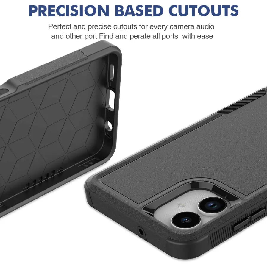 Samsung Galaxy A06 4G Dual Layer Armor Hard Case – Black