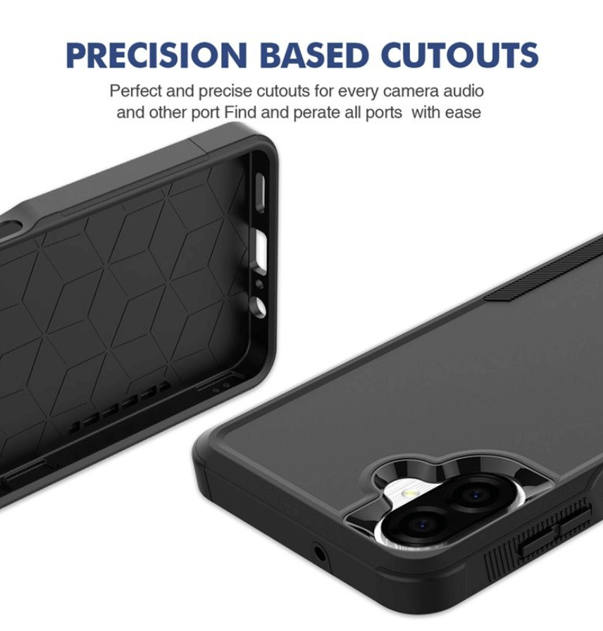 Samsung Galaxy A07 Dual Layer Armor Hard Case – Black