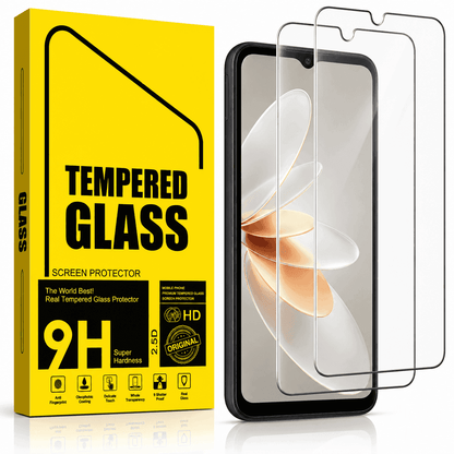 Samsung Galaxy A14 Tempered Glass Screen Protector (2 Pack) – 9H HD Clear 2.5D Rounded Edge