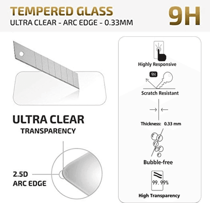 Samsung Galaxy A25 Tempered Glass Screen Protector – 9H HD Clear 2.5D Rounded Edge