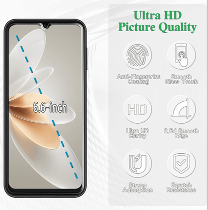 Samsung Galaxy A14 Tempered Glass Screen Protector – 9H HD Clear 2.5D Rounded Edge