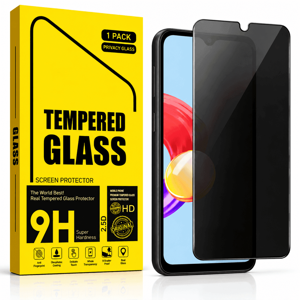 Samsung Galaxy A26 5G Privacy Tempered Glass Screen Protector – 9H HD Anti-Spy, 2.5D Rounded Edge, Impact & Scratch Resistant
