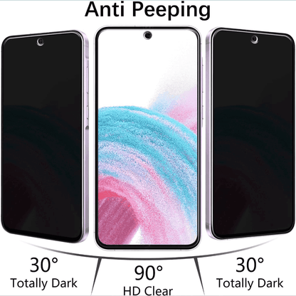 Samsung Galaxy A55 5G Privacy Tempered Glass Screen Protector (2 Pack) – 9H HD Anti-Spy, 2.5D Rounded Edge, Impact & Scratch Resistant