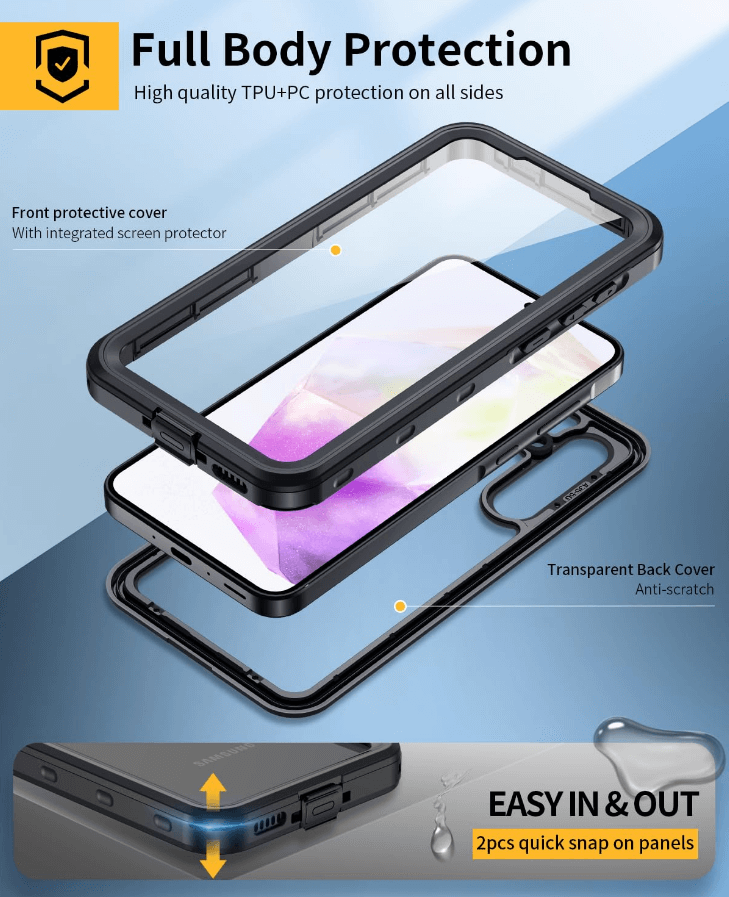 Samsung Galaxy A35 5G Waterproof Case Redpepper Full Protection