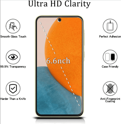 Samsung Galaxy A35 5G Tempered Glass Screen Protector – 9H HD Clear 2.5D Rounded Edge