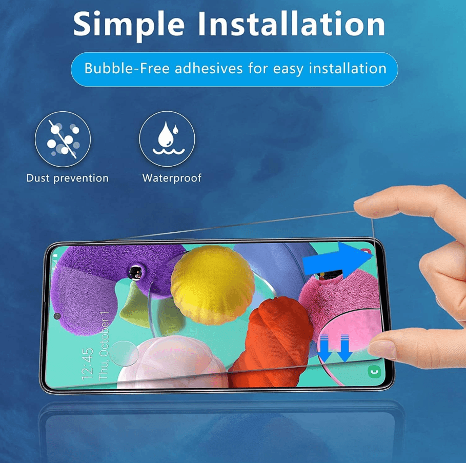 Samsung Galaxy A51 Tempered Glass Screen Protector (2 Pack) – 9H HD Clear 2.5D Rounded Edge (Copy)