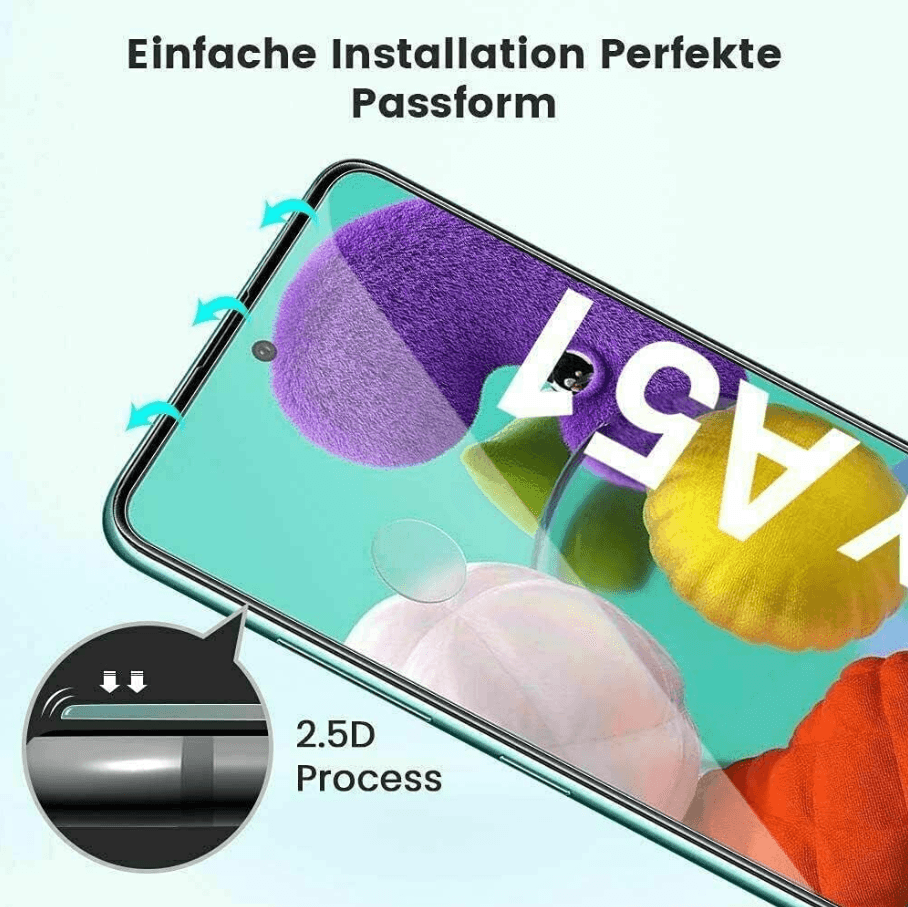 Samsung Galaxy A51 Tempered Glass Screen Protector – 9H HD Clear 2.5D Rounded Edge