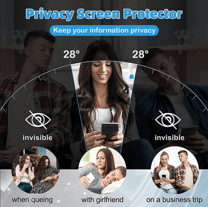 Samsung Galaxy A80 Privacy Tempered Glass Screen Protector (2 Pack) – 9H HD Anti-Spy, 2.5D Rounded Edge, Impact & Scratch Resistant