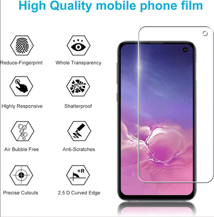 Samsung Galaxy S10E Tempered Glass Screen Protector – 9H HD Clear 2.5D Rounded Edge