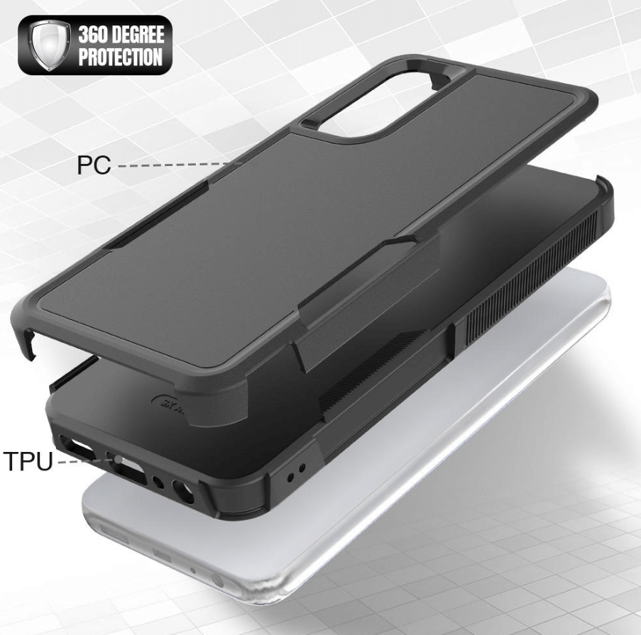 Samsung Galaxy S20 FE Dual Layer Armor Hard Case – Black
