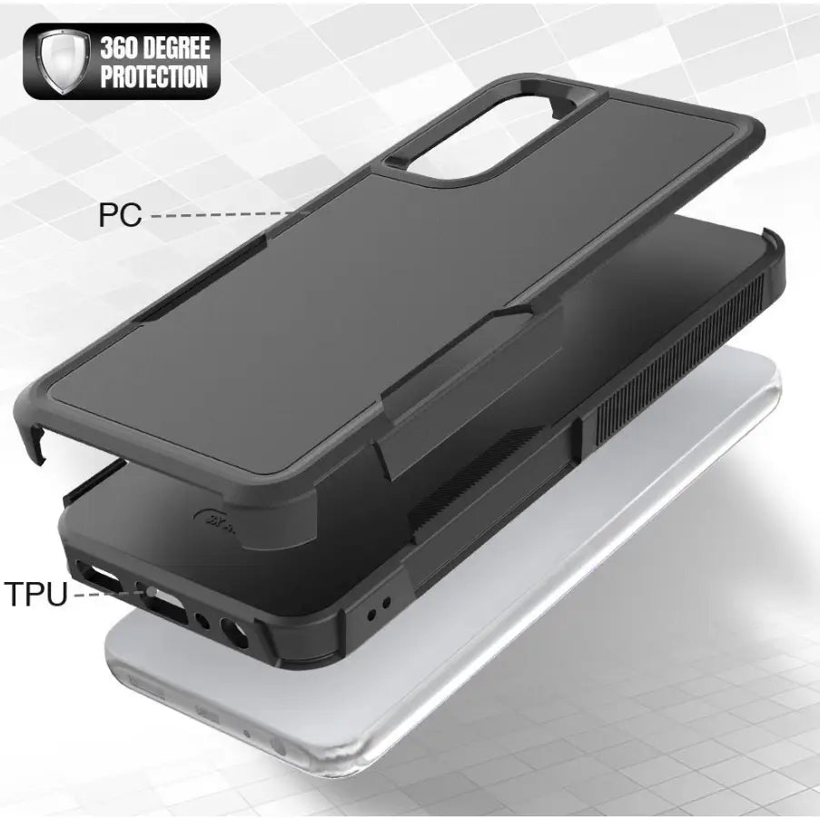 Samsung Galaxy S20 FE Dual Layer Armor Hard Case – Black