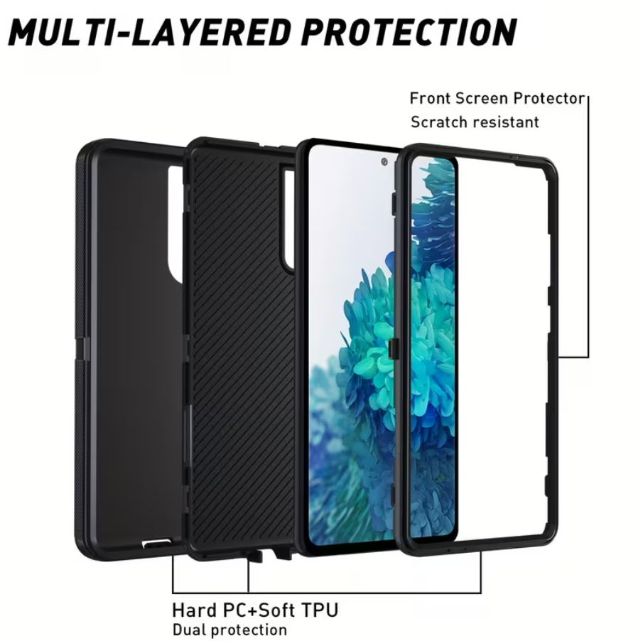 Samsung Galaxy S20 FE Triple Layer Armor Hard Case | 3-Layer Armor PC TPU Cover