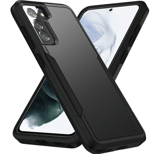 Samsung Galaxy S21 FE Dual Layer Armor Hard Case – Black