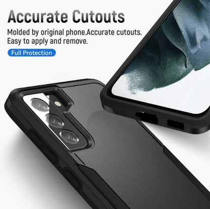 Samsung Galaxy S21 FE Dual Layer Armor Hard Case – Black