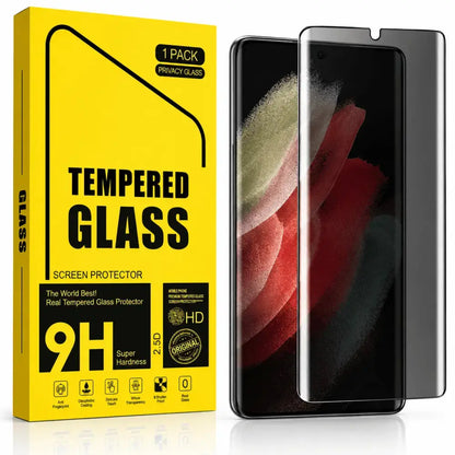 Samsung Galaxy S21 Ultra Privacy Tempered Glass Screen Protector (2 Pack) – 9H HD Anti-Spy, 2.5D Rounded Edge, Impact & Scratch Resistant
