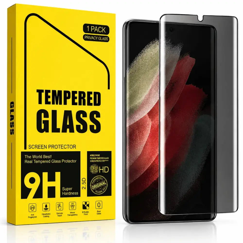 Samsung Galaxy S21 Ultra Privacy Tempered Glass Screen Protector – 9H HD Anti-Spy, 2.5D Rounded Edge, Impact & Scratch Resistant