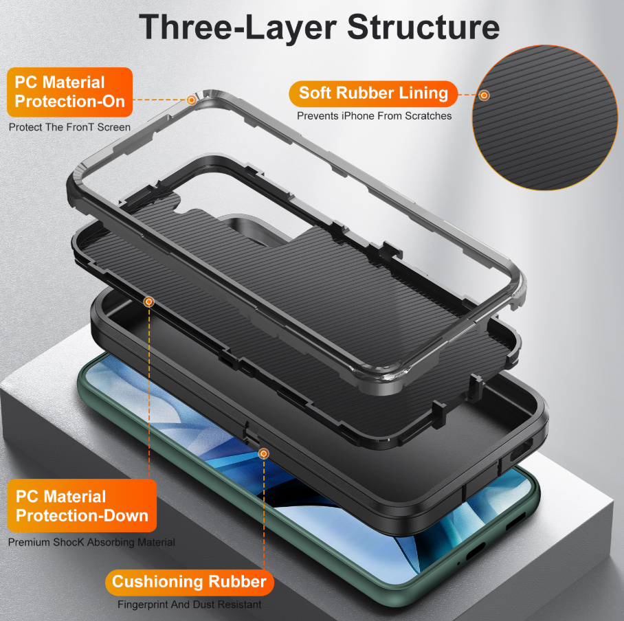 Samsung Galaxy S21 Triple Layer Armor Hard Case | 3-Layer Armor PC TPU Cover