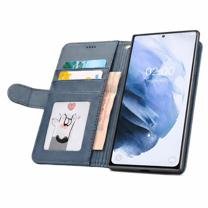 Samsung Galaxy S22 Ultra Flip Wallet Case Cowhide Dot Pattern