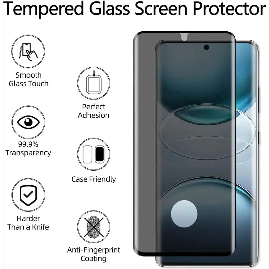 Samsung Galaxy S22 Ultra Privacy Tempered Glass Screen Protector (2 Pack) – 9H HD Anti-Spy, 2.5D Rounded Edge, Impact & Scratch Resistant