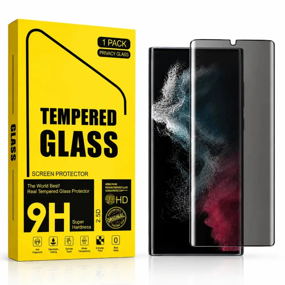 Samsung Galaxy S22 Ultra Privacy Tempered Glass Screen Protector – 9H HD Anti-Spy, 2.5D Rounded Edge, Impact & Scratch Resistant