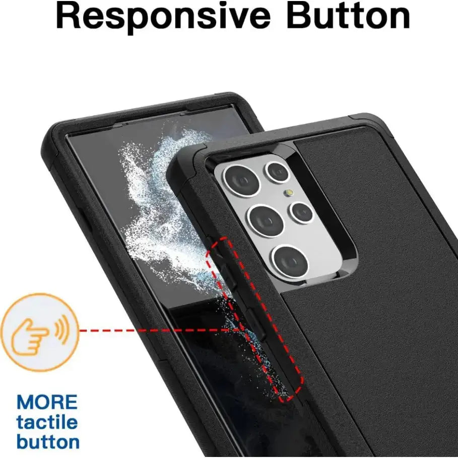 Samsung Galaxy S22 Ultra Triple Layer Armor Hard Case | 3-Layer Armor PC TPU Cover
