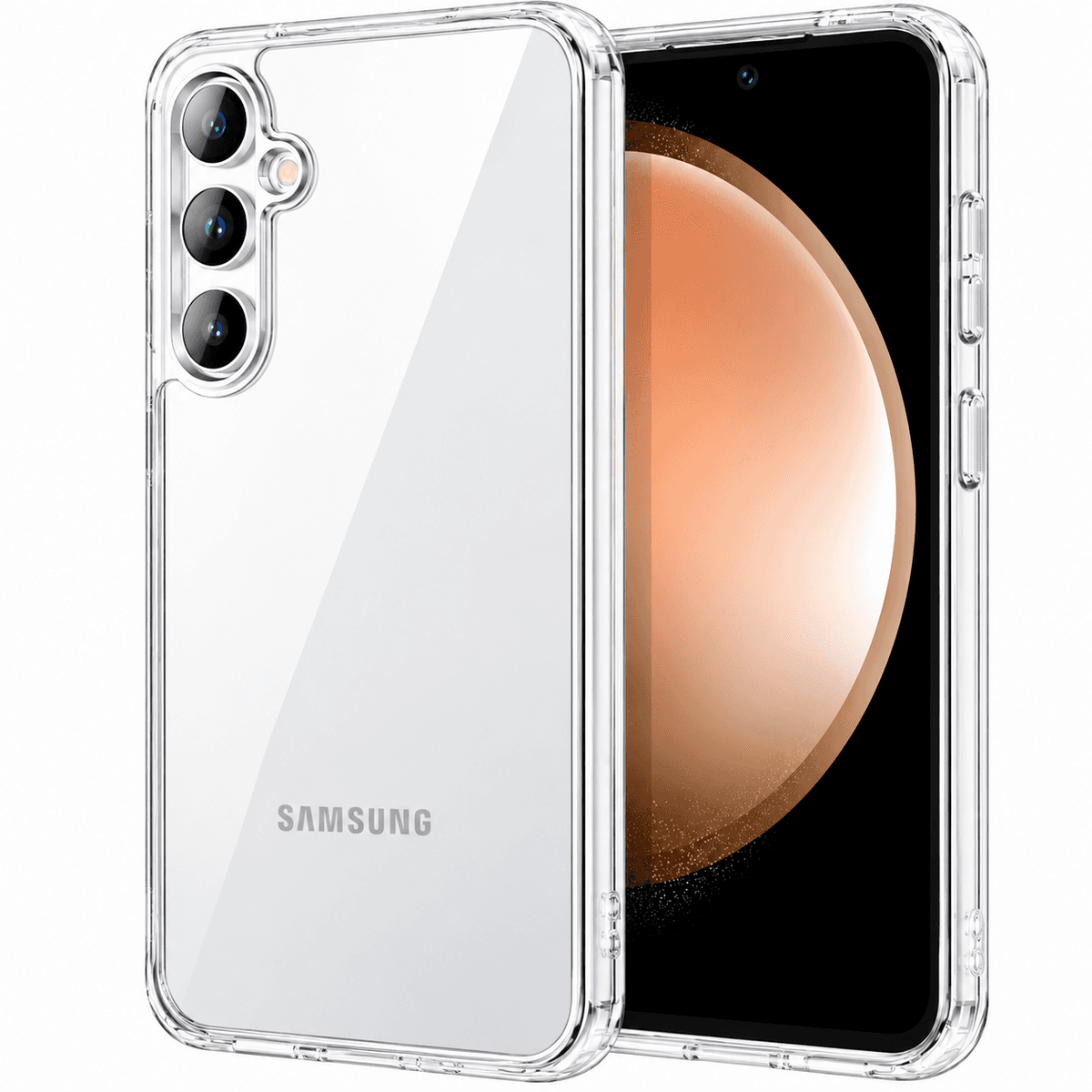 Samsung Galaxy S23 FE Hybrid Ultra Clear Shockproof Case – Hard Back with Soft Bumper