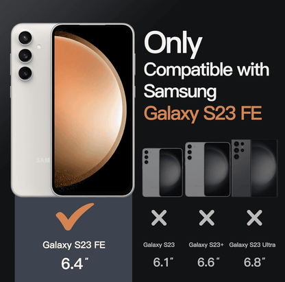 Samsung Galaxy S23 FE Hybrid Ultra Clear Shockproof Case – Hard Back with Soft Bumper