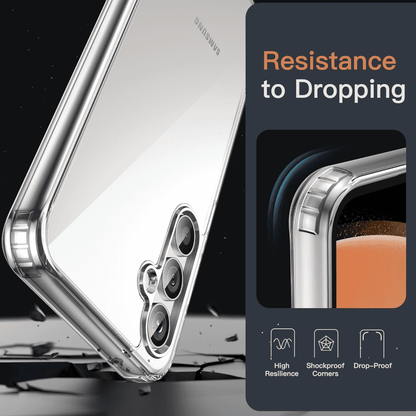 Samsung Galaxy S23 FE Hybrid Ultra Clear Shockproof Case – Hard Back with Soft Bumper