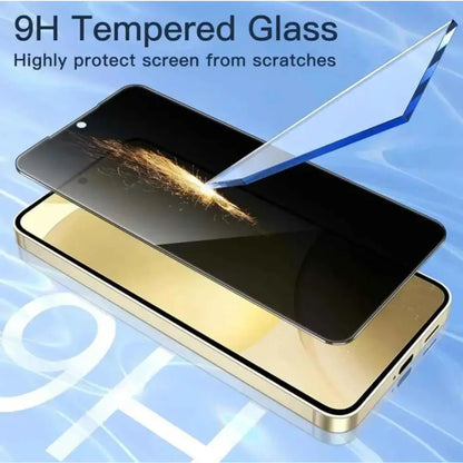 Samsung Galaxy S23 FE Privacy Tempered Glass Screen Protector (2 Pack) – 9H HD Anti-Spy, 2.5D Rounded Edge, Impact & Scratch Resistant
