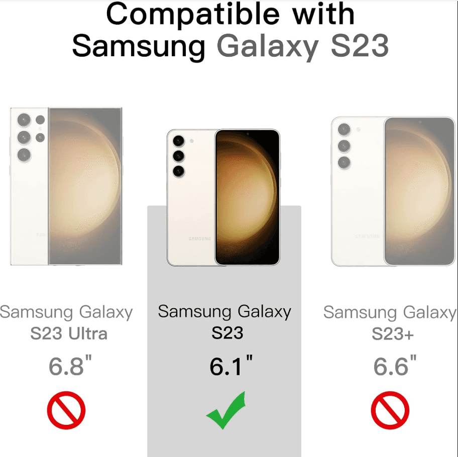 Samsung Galaxy S23 Hybrid Ultra Clear Shockproof Case – Hard Back with Soft Bumper