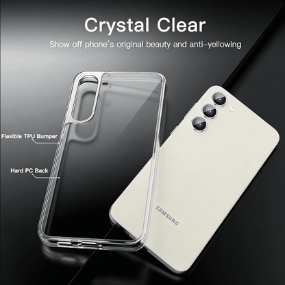Samsung Galaxy S23 Hybrid Ultra Clear Shockproof Case – Hard Back with Soft Bumper