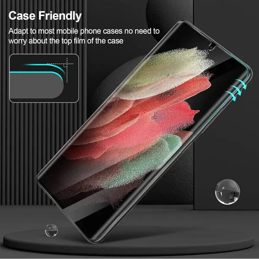 Samsung Galaxy S23 Ultra Clear Tempered Glass Screen Protector (2 Pack) – 9H HD, 2.5D Rounded Edge, Impact & Scratch Resistant