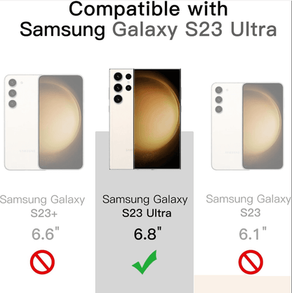Samsung Galaxy S23 Ultra Hybrid Ultra Clear Shockproof Case – Hard Back with Soft Bumper