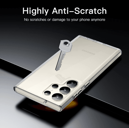Samsung Galaxy S23 Ultra Hybrid Ultra Clear Shockproof Case – Hard Back with Soft Bumper