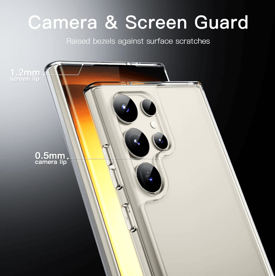 Samsung Galaxy S23 Ultra Hybrid Ultra Clear Shockproof Case – Hard Back with Soft Bumper