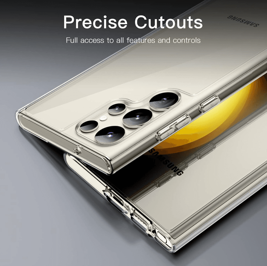 Samsung Galaxy S23 Ultra Hybrid Ultra Clear Shockproof Case – Hard Back with Soft Bumper