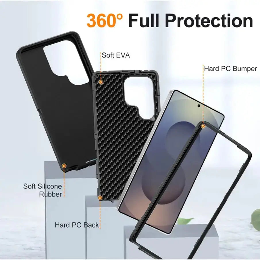 Samsung Galaxy S23 Ultra Triple Layer Armor Hard Case | 3-Layer Armor PC TPU Cover