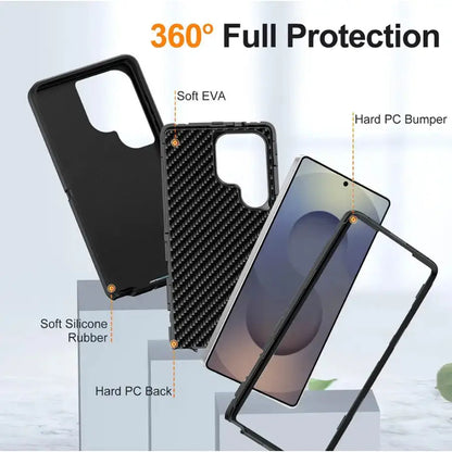 Samsung Galaxy S23 Ultra Triple Layer Armor Hard Case | 3-Layer Armor PC TPU Cover