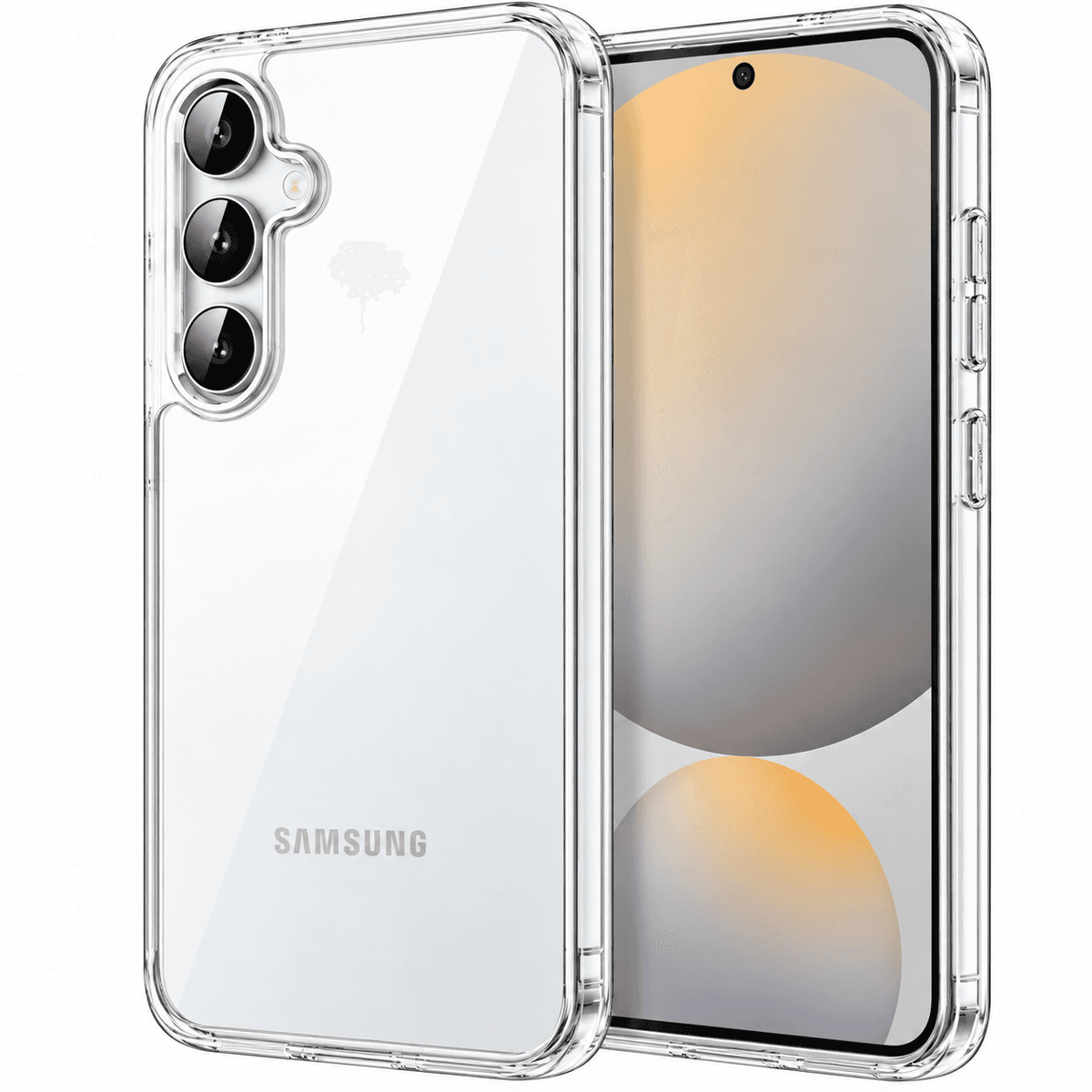 Samsung Galaxy S24 FE Hybrid Ultra Clear Shockproof Case – Hard Back with Soft Bumper