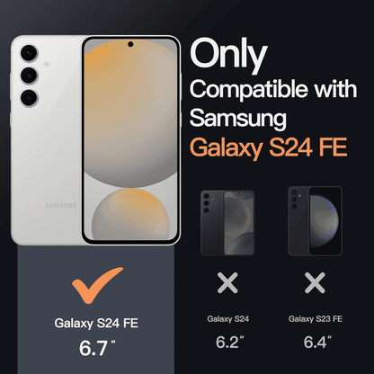 Samsung Galaxy S24 FE Hybrid Ultra Clear Shockproof Case – Hard Back with Soft Bumper
