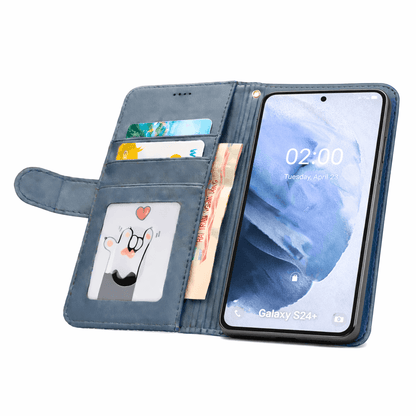 Samsung Galaxy S24 Plus Flip Wallet Case Cowhide Dot Pattern