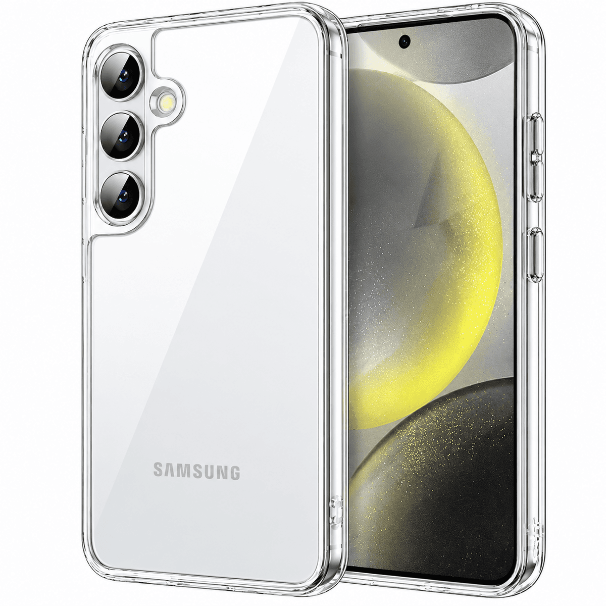Samsung Galaxy S24 Plus Hybrid Ultra Clear Shockproof Case – Hard Back with Soft Bumper