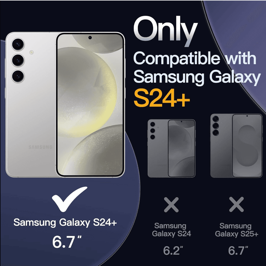 Samsung Galaxy S24 Plus Hybrid Ultra Clear Shockproof Case – Hard Back with Soft Bumper