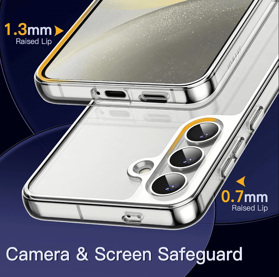 Samsung Galaxy S24 Plus Hybrid Ultra Clear Shockproof Case – Hard Back with Soft Bumper